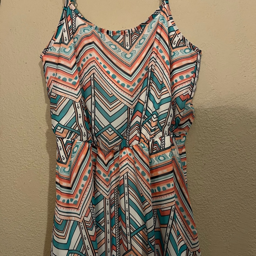 No Boundaries Vibrant Geometric Mini Dress